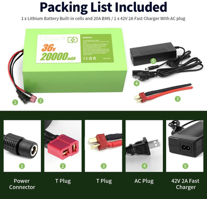 XT60 Fascial Gun Battery 100W-600W 36V 8Ah Литиевая батарея с зарядным устройством 2A