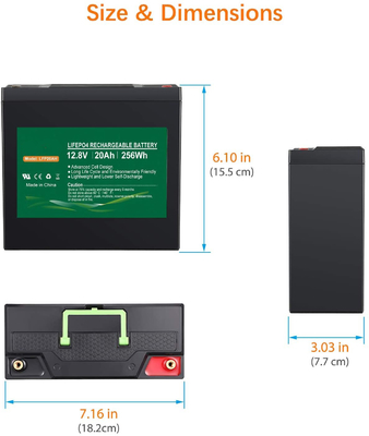 Батарея фосфата лития NCM 1.2kg 12.8v 12v 20ah литиевая аккумуляторная батарея